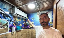 Kavurucu sıcağa karşı işletmesinin 2 buçuk metrekarelik tuvaletine klima taktırdı