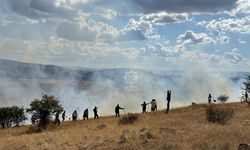 Çankırı’nın Kurşunlu ilçesinde mera yangını