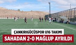 Çankırıgücüspor U16 takımı sahadan 2-0 mağlup ayrıldı