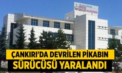 Çankırı’da devrilen pikabın sürücüsü yaralandı