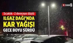 Ilgaz Dağı’nda kar yağışı gece boyu etkili oldu