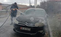 Çankırı’da park halindeki otomobil yangından son anda kurtarıldı