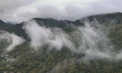 Sis bulutlarıyla kaplanan Çankırı’da mest eden görüntüler