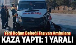 Çankırı’da ambulansla otomobil çarpıştı: 1 yaralı
