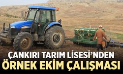 Çankırı Tarım Lisesi’nden Örnek Ekim Çalışması
