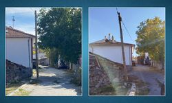 Çankırı’da araç geçişini zorlaştıran telefon direği geri çekildi