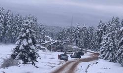 Bolu’nun yükseklerinde kar kalınlığı 10 santimetreye ulaştı
