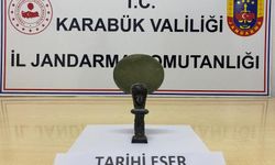 Karabük'te Antik Mısır dönemine ait heykel ele geçirildi