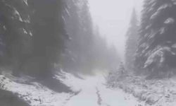 Karabük’ün yüksek kesimlerinde kar yağışı devam ediyor