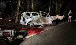 Safranbolu'da feci kaza: Sürücü araçta yanarak hayatını kaybetti