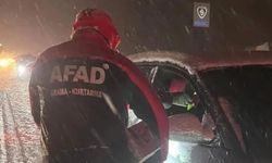 Çankırı AFAD ve Kızılay Yolda kalan Vatandaşları Yalnız Bırakmadı