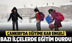 Çankırı’da Kar Engeli: Bazı İlçelerde Eğitim Durdu