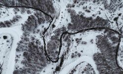 Kastamonu’da karla kaplanan dağlarda hayran bırakan manzaralar