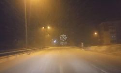 D-100 Karayolu ile İndağı’nda kar yağışı etkili oldu