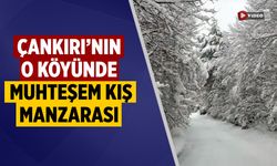 Çankırı’nın o köyünde muhteşem kış manzarası