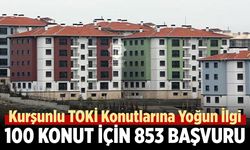 Kurşunlu TOKİ Konutlarına Yoğun İlgi: 100 konut İçin 853 Başvuru