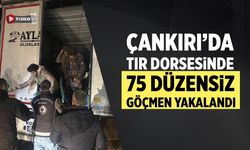 Çankırı’da TIR dorsesinde 75 düzensiz göçmen yakalandı