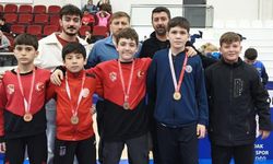 Çankırılı Minik Pehlivanlardan Madalya Yağmuru