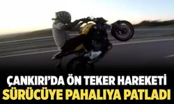 Çankırı’da Ön Teker Hareketi Sürücüye Pahalıya Patladı