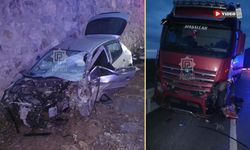 Çankırı’da otomobil TIR’la çarpıştı: 3 yaralı