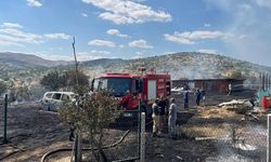 Korgun’da bahçe evi ve otomobil alevlere teslim oldu