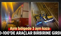 Aynı bölgede 3 ayrı kaza: D-100’de araçlar birbirine girdi