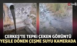 Çerkeş’te çeşme suyu yeşile döndü