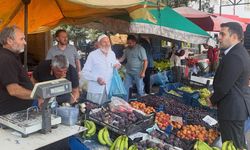 Yapraklı Kaymakamı Akbel pazarda esnaf ve vatandaşlarla buluştu