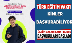 Türk Eğitim Vakfı (TEV) üstün başarı sanat bursu başvuruları başladı
