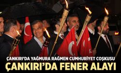 Çankırı’da yağmura rağmen Cumhuriyet coşkusu