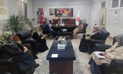 Kur’an kursu yöneticilerinden İl Müftüsü Mehmet Şahin’e ziyaret