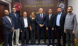Bartın Emniyet Müdürü Bülent Gürcan’a hemşehrilerinden ziyaret