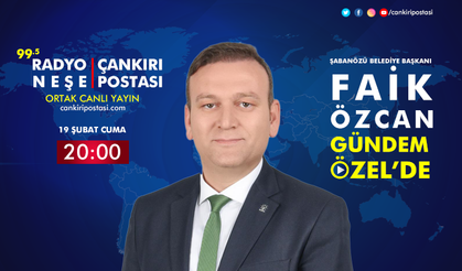 Şabanözü Belediye Başkanı Faik Özcan, Gündem Özel Programı canlı yayınına konuk oluyor.