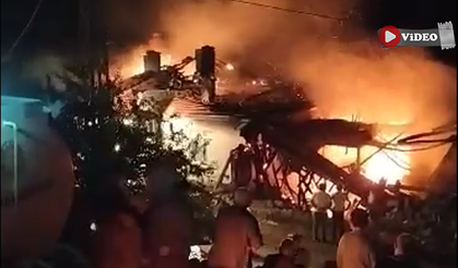 Çankırı'da samanlık ve ev yangında küle döndü