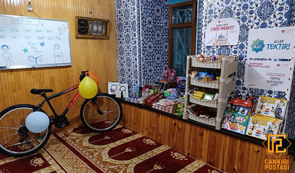 Çankırı’da çocukların camiye ilgisini artıran örnek 'Cami Market' projesi