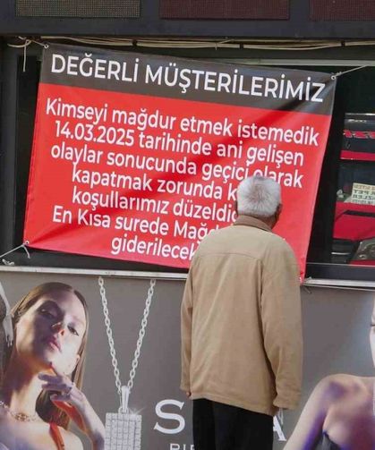 120 milyon lira vurgun yaptığı iddia edilen kuyumcu afişle mesaj verdi
