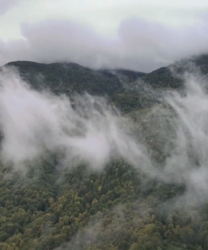 Sis bulutlarıyla kaplanan Çankırı’da mest eden görüntüler