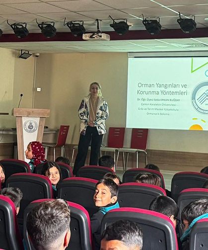 Çankırı Yunus Emre Ortaokulu’nda Orman Yangınları ve Korunma Yolları Eğitimi