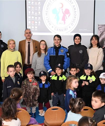 Çankırı Emniyetinden Miniklere Polislik ve Trafik Eğitimi