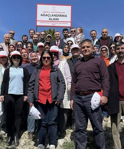 Çankırı’da Tüberküloz Günü’nde Fidanlar Toprakla Buluştu