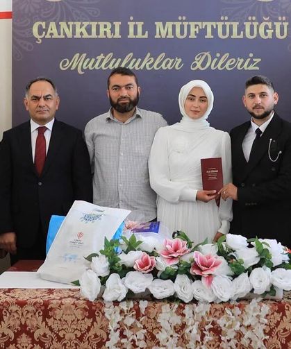 Çankırı'da "İki İnsan Bir Hayat" projesi kapsamında ilk nikâh kıyıldı