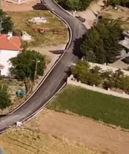 Çankırı Küçüklü Köyü yolu sıcak asfaltla yenilendi