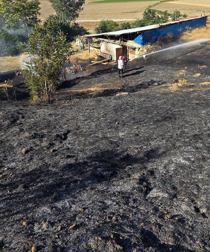 Dede Köy’de arazi yangını: İtfaiye ekipleri müdahale etti