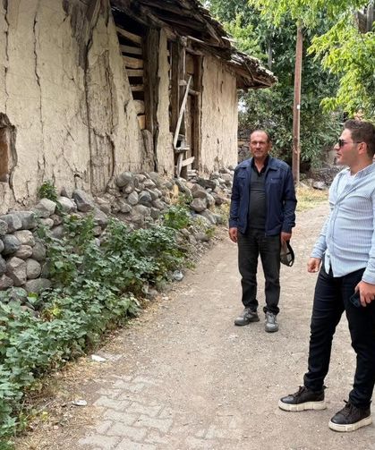 Korgun Kaymakamı Budak, Ildızım Köyü’ndeki metruk binaları inceledi