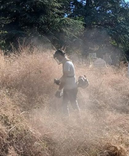 Şabanözü’nde Karaören Mezarlığı’nda çalışmalar sürüyor