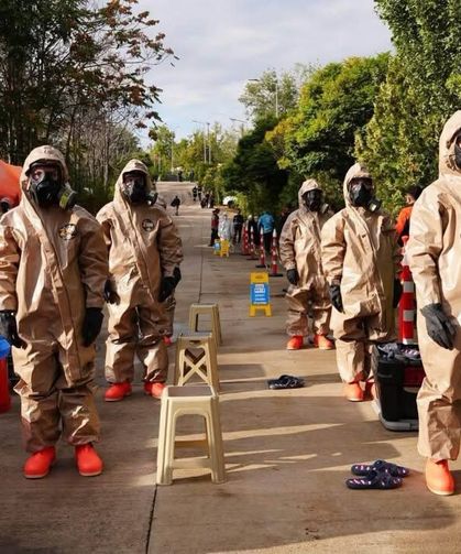 Çankırı AFAD ekipleri kimyasal gaz senaryosunda sahaya indi