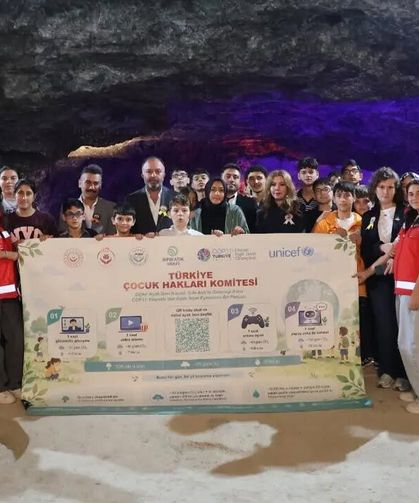 Tuz Mağarası’nda çocuklardan geleceğe iklim mesajı