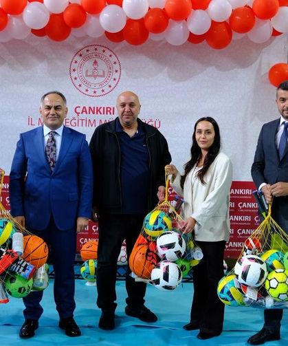 Çankırı’da öğrencilere spor desteği: Malzemeler okullara teslim edildi
