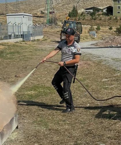 Çankırı İtfaiyesinden TEİAŞ personeline yangın eğitimi