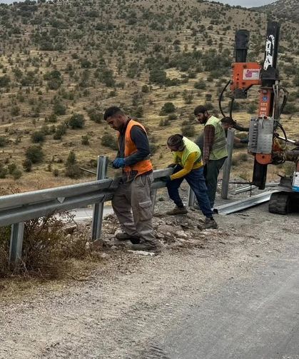 Korgun’da yayla yolunda güvenlik çalışması başladı